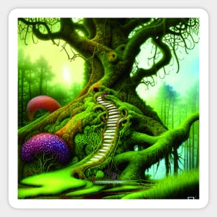 TreeHOuse Portrait, greenery Outside Sticker